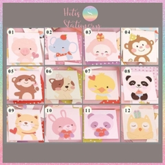 [HOTIS] Thiệp giấy 3D hình thú đáng yêu gấp gọn, kèm bao thư giấy, tặng quà sinh nhật, valentine