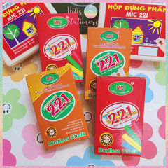 [HOTIS] 10 Viên Phấn Viết Bảng Không Bụi MIC 221 Phấn Trắng / Phấn Màu - Viết Êm, Rõ Nét, An Toàn Cho Sức Khỏe