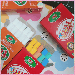 [HOTIS] 10 Viên Phấn Viết Bảng Không Bụi MIC 221 Phấn Trắng / Phấn Màu - Viết Êm, Rõ Nét, An Toàn Cho Sức Khỏe