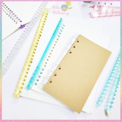 [HOTIS] Thanh còng nhựa trong suốt có chốt gài làm sổ còng binder A6/ A5/ B5/ A4