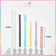 [HOTIS] Thanh còng nhựa trong suốt có chốt gài làm sổ còng binder A6/ A5/ B5/ A4