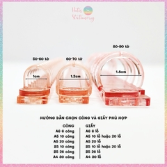 [HOTIS] Thanh còng nhựa trong suốt có chốt gài làm sổ còng binder A6/ A5/ B5/ A4