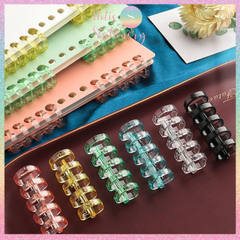 [HOTIS] Combo 100 Thanh còng nhựa mini 3 & 5 chấu trong suốt - Binder A7/ A6/ A5/ B5/ A4
