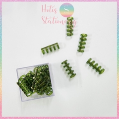 [HOTIS] Set 6 cái còng nhựa mini 3 & 5 chấu trong suốt gắn sổ còng binder A7/ A6/ A5/ B5/ A4