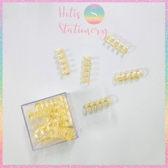[HOTIS] Set 6 cái còng nhựa mini 3 & 5 chấu trong suốt gắn sổ còng binder A7/ A6/ A5/ B5/ A4