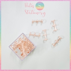 [HOTIS] Set 6 cái còng nhựa mini 3 & 5 chấu trong suốt gắn sổ còng binder A7/ A6/ A5/ B5/ A4