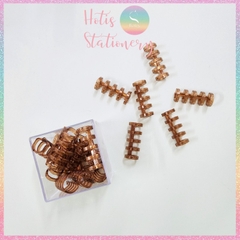 [HOTIS] Set 6 cái còng nhựa mini 3 & 5 chấu trong suốt gắn sổ còng binder A7/ A6/ A5/ B5/ A4