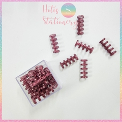 [HOTIS] Set 6 cái còng nhựa mini 3 & 5 chấu trong suốt gắn sổ còng binder A7/ A6/ A5/ B5/ A4