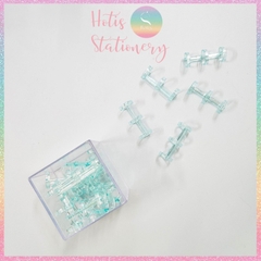 [HOTIS] Set 6 cái còng nhựa mini 3 & 5 chấu trong suốt gắn sổ còng binder A7/ A6/ A5/ B5/ A4