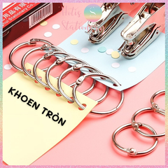 [HOTIS] 1 hộp Khoen tròn làm flashcard, đóng gáy, khoen còng inox