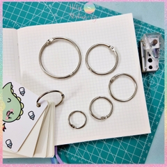 [HOTIS] Set 10 cái Khoen tròn làm flashcard, đóng gáy, khoen còng inox, khoen chắc chắn