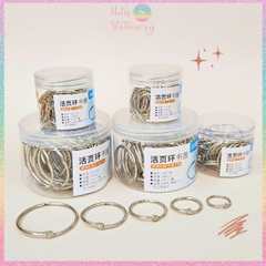 [HOTIS] 1 hộp Khoen tròn làm flashcard, đóng gáy, khoen còng inox