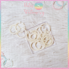 [HOTIS] Set 10/15/30 Khoen tròn nhựa làm sổ còng, flashcard, đóng gáy, móc chìa khóa - Nhiều màu