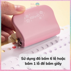 [HOTIS] Set 10 thanh còng mini 6 chấu màu macaron trong suốt làm sổ khổ A5/ B5/ A4