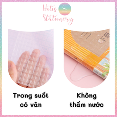 [HOTIS] Set 5 tờ decal bọc sách vở trong suốt - Kèm 12 sticker nhãn vở