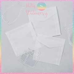 [HOTIS] Set 10 cái Bìa thư giấy can trong suốt đựng thư, thiệp cưới, card, voucher