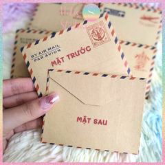 [HOTIS] Set 10 bìa thư mini giấy kraft phong cách cổ điển châu Âu