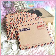 [HOTIS] Set 10 bìa thư mini giấy kraft phong cách cổ điển châu Âu