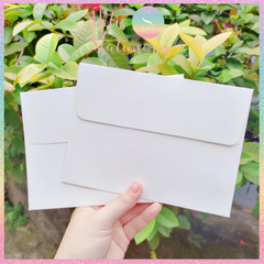 [HOTIS] Set 10 Bìa thư trơn nắp bằng 120gsm - Màu trắng/ đen/ kraft - 17.5x12.5cm