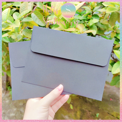 [HOTIS] Set 10 Bìa thư trơn nắp bằng 120gsm - Màu trắng/ đen/ kraft - 17.5x12.5cm