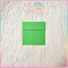 [HOTIS] Set 10 Bìa thư trơn 14 màu hình vuông nắp bằng 110gsm - 10x10cm