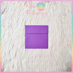 [HOTIS] Set 10 Bìa thư trơn 14 màu hình vuông nắp bằng 110gsm - 10x10cm