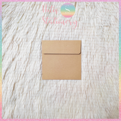 [HOTIS] Set 10 Bìa thư trơn 14 màu hình vuông nắp bằng 110gsm - 10x10cm