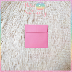 [HOTIS] Set 10 Bìa thư trơn 14 màu hình vuông nắp bằng 110gsm - 10x10cm