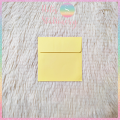 [HOTIS] Set 10 Bìa thư trơn 14 màu hình vuông nắp bằng 110gsm - 10x10cm