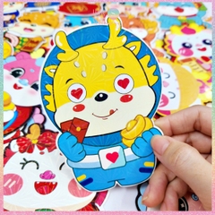 [HOTIS] [Mix mẫu] Set 10 Bao lì xì Rồng Chibi dạ quang Giáp Thìn 2024
