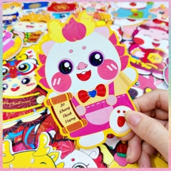[HOTIS] [Mix mẫu] Set 10 Bao lì xì Rồng Chibi dạ quang Giáp Thìn 2024