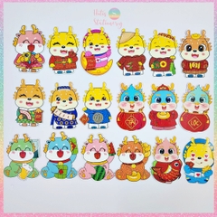 [HOTIS] [Mix mẫu] Set 10 Bao lì xì Rồng Chibi dạ quang Giáp Thìn 2024