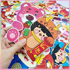 [HOTIS] [Mix mẫu] Set 10 Bao lì xì Rồng Chibi dạ quang Giáp Thìn 2024