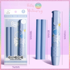 [HOTIS] Set gôm tẩy dạng bút hoạt hình cute cho bé, kèm lõi gôm thay thế