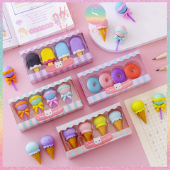[HOTIS] Gôm tẩy chì hình 3D donut kem que ốc quế kẹo mút dễ thương