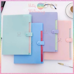[HOTIS] 18 màu - File đựng tài liệu A4 - 5 ngăn phân trang - File lưu trữ tài liệu, giấy tờ, hồ sơ