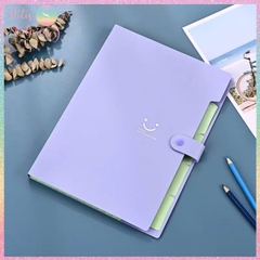 [HOTIS] 18 màu - File đựng tài liệu A4 - 5 ngăn phân trang - File lưu trữ tài liệu, giấy tờ, hồ sơ