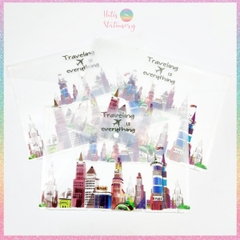 [HOTIS] Bìa nút đựng tài liệu A4 in màu họa tiết hoạt hình, sọc trơn - Nhiều mẫu