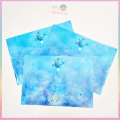 [HOTIS] Bìa nút đựng tài liệu A4 in màu họa tiết hoạt hình, sọc trơn - Nhiều mẫu