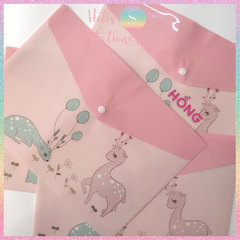 [HOTIS] Bìa nút đựng tài liệu A4 in màu họa tiết hoạt hình, sọc trơn - Nhiều mẫu