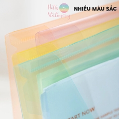 [HOTIS] Túi đựng tài liệu A4 Deli Clear Bag – Bìa đựng hồ sơ trong suốt, chống thấm nước, nhiều màu sắc