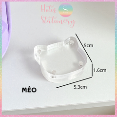 [HOTIS] Khung acrylic mini hoạt hình trong suốt khóa nam châm đựng ảnh thẻ để bàn