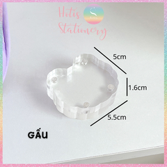 [HOTIS] Khung acrylic mini hoạt hình trong suốt khóa nam châm đựng ảnh thẻ để bàn