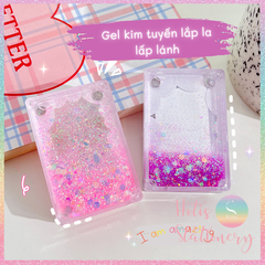 [HOTIS] Khung acrylic mini hoạt hình trong suốt khóa nam châm đựng ảnh thẻ để bàn