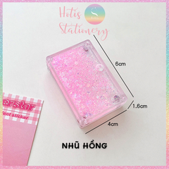 [HOTIS] Khung acrylic mini hoạt hình trong suốt khóa nam châm đựng ảnh thẻ để bàn