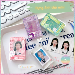 [HOTIS] Khung acrylic mini hoạt hình trong suốt khóa nam châm đựng ảnh thẻ để bàn