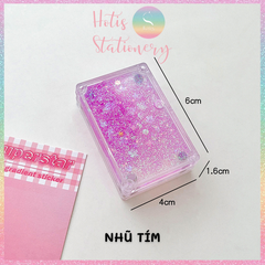 [HOTIS] Khung acrylic mini hoạt hình trong suốt khóa nam châm đựng ảnh thẻ để bàn