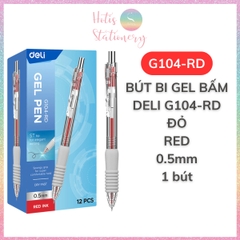 [HOTIS] 1 cây Bút bi gel bấm DELI ngòi 0.5mm bút bi bấm mực đều nhanh khô - A575/S101/A623/A057b/S60st/S60Pro