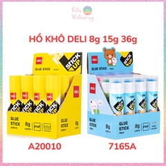 [HOTIS] Hồ khô 8g/ 15g/ 36g Deli Glue Stick 3 màu chai lớn tiết kiệm hơn