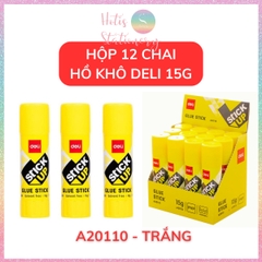 [HOTIS] Hộp 12 chai hồ khô 8g/ 15g/ 36g Deli Glue Stick 3 màu chai lớn tiết kiệm hơn